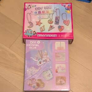 Crystal Glue Craft Kit for Kids - Pink and Purple